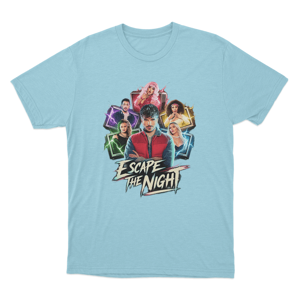 Escape The Night Electric Cast Unisex T Shirt Sky Blue Escape The Night Electric Cast Unisex T Shirt Sky Blue