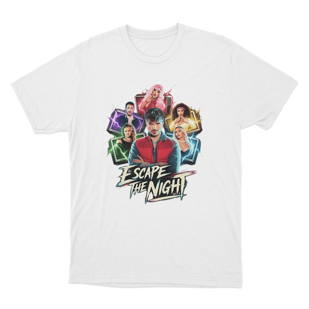 Escape The Night Electric Cast Unisex T Shirt White Escape The Night Electric Cast Unisex T Shirt White