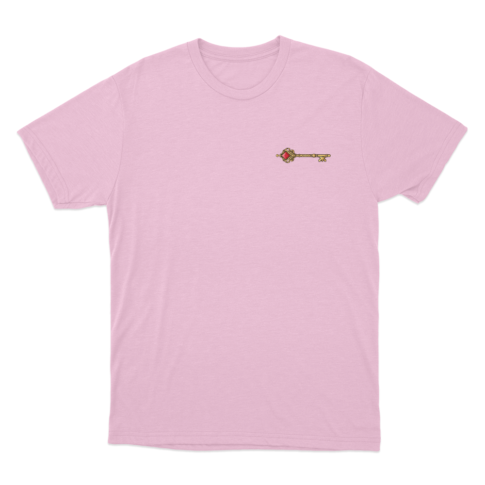 Golden Crimson Ornate Key Unisex T Shirt Pink Golden Crimson Ornate Key Unisex T Shirt Pink