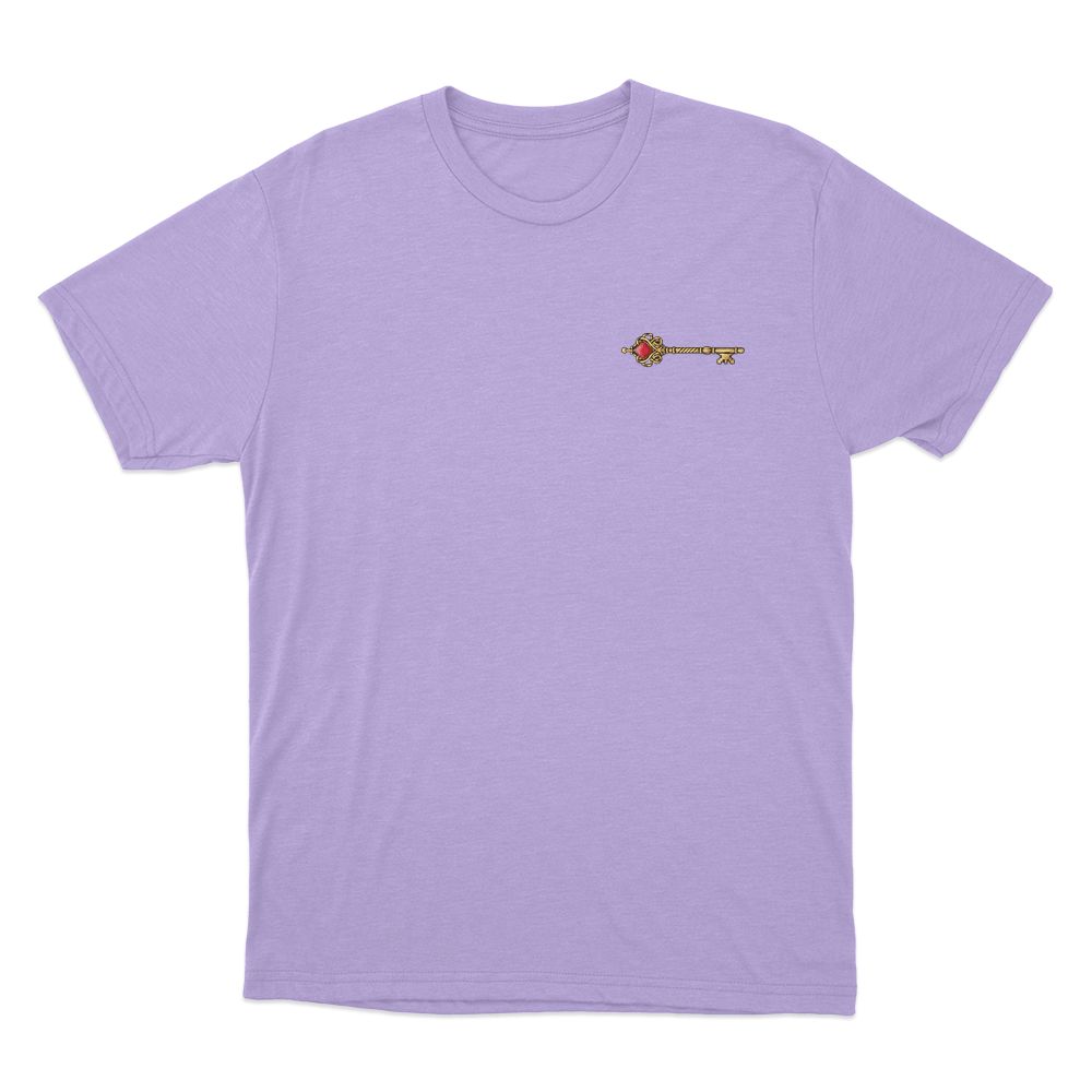 Golden Crimson Ornate Key Unisex T Shirt Purple Golden Crimson Ornate Key Unisex T Shirt Purple