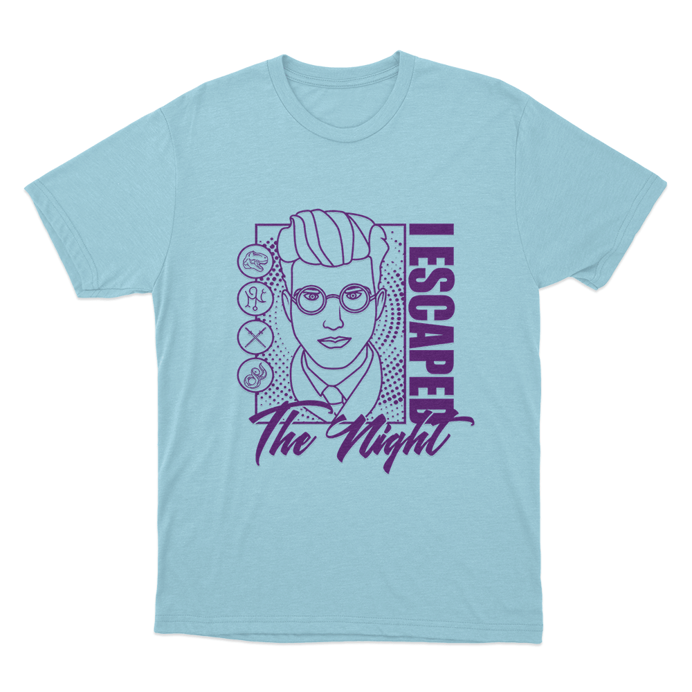 I Escaped the Night Unisex T Shirt Sky Blue I Escaped the Night Unisex T Shirt Sky Blue
